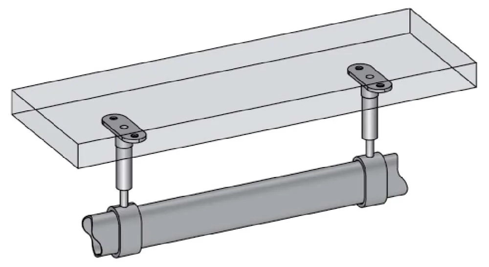 Держатель выносной овал штанги сквозной