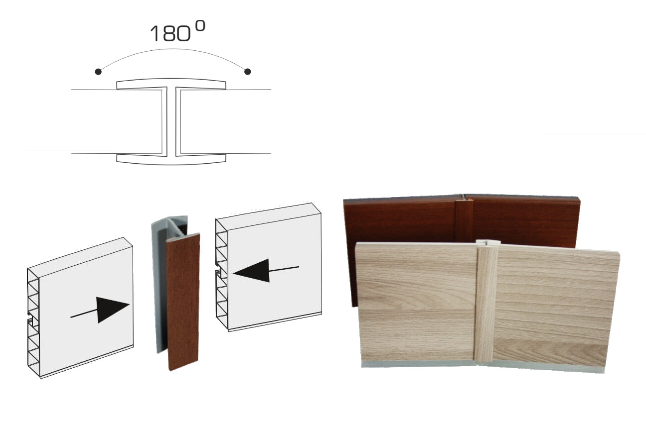 Соединение универсальное ПВХ 95мм, Венге
