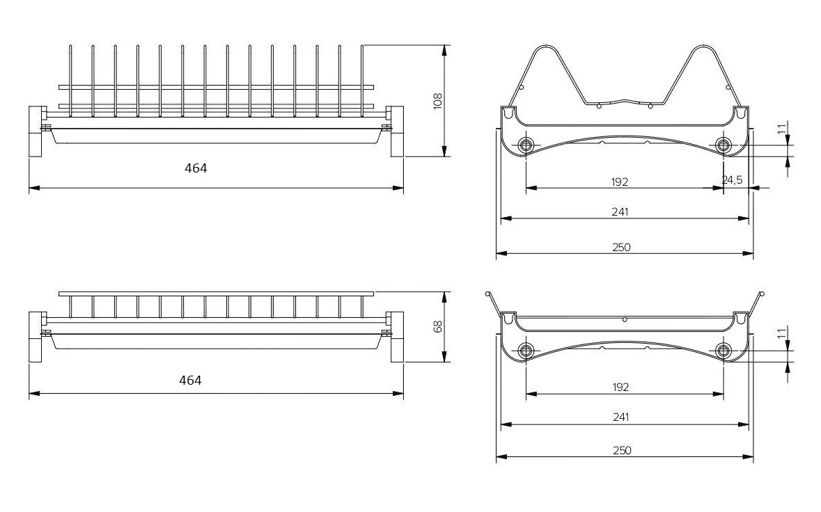 Посудосушитель хром "Вариант-3" 500
