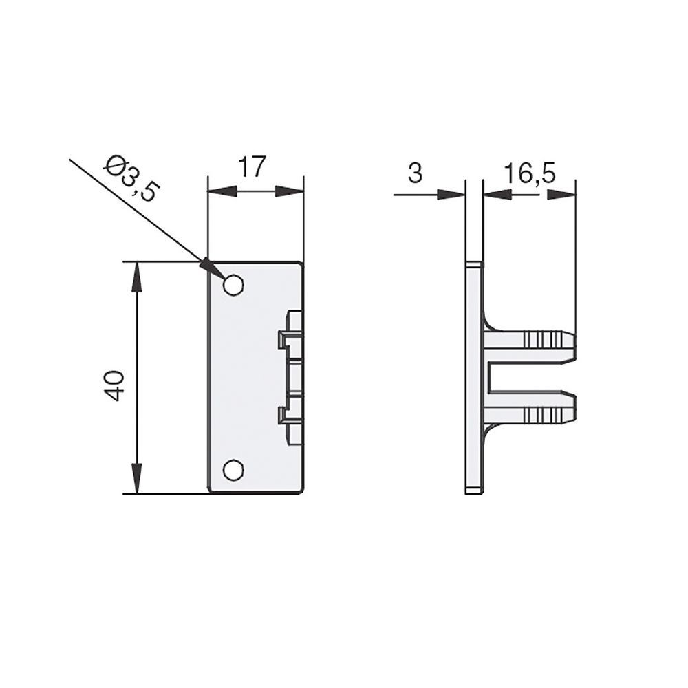 Пласт. крепления под саморез (2 шт.) GOLA