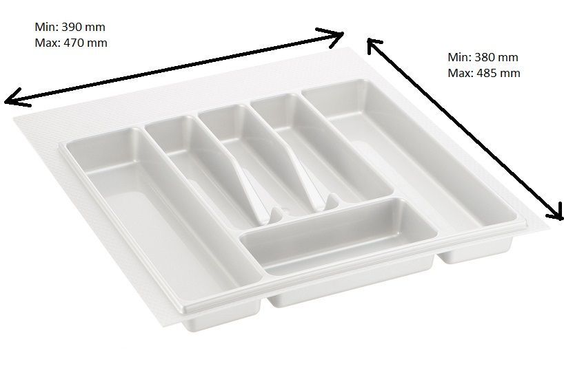 Лоток для столовых приборов 50 белый