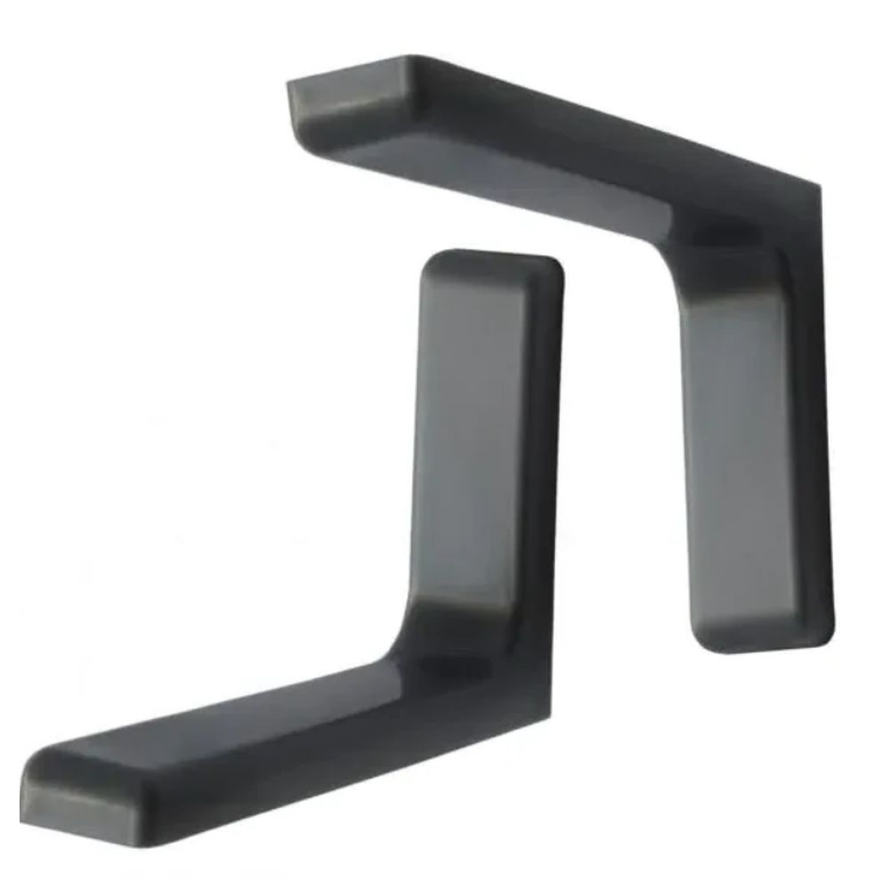 Полкодержатель с накладкой, L- 120мм, 2 шт., черный