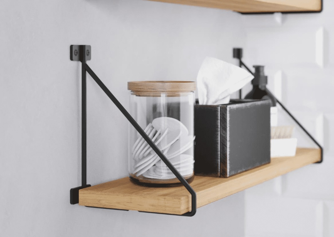 Полкодержатель BAR, 200*160мм, черный матовый