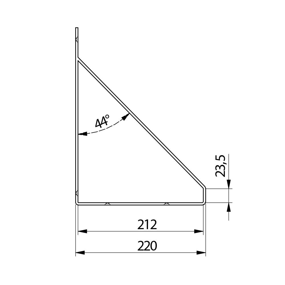 Полкодержатель GINO, 300*200мм, черный матовый