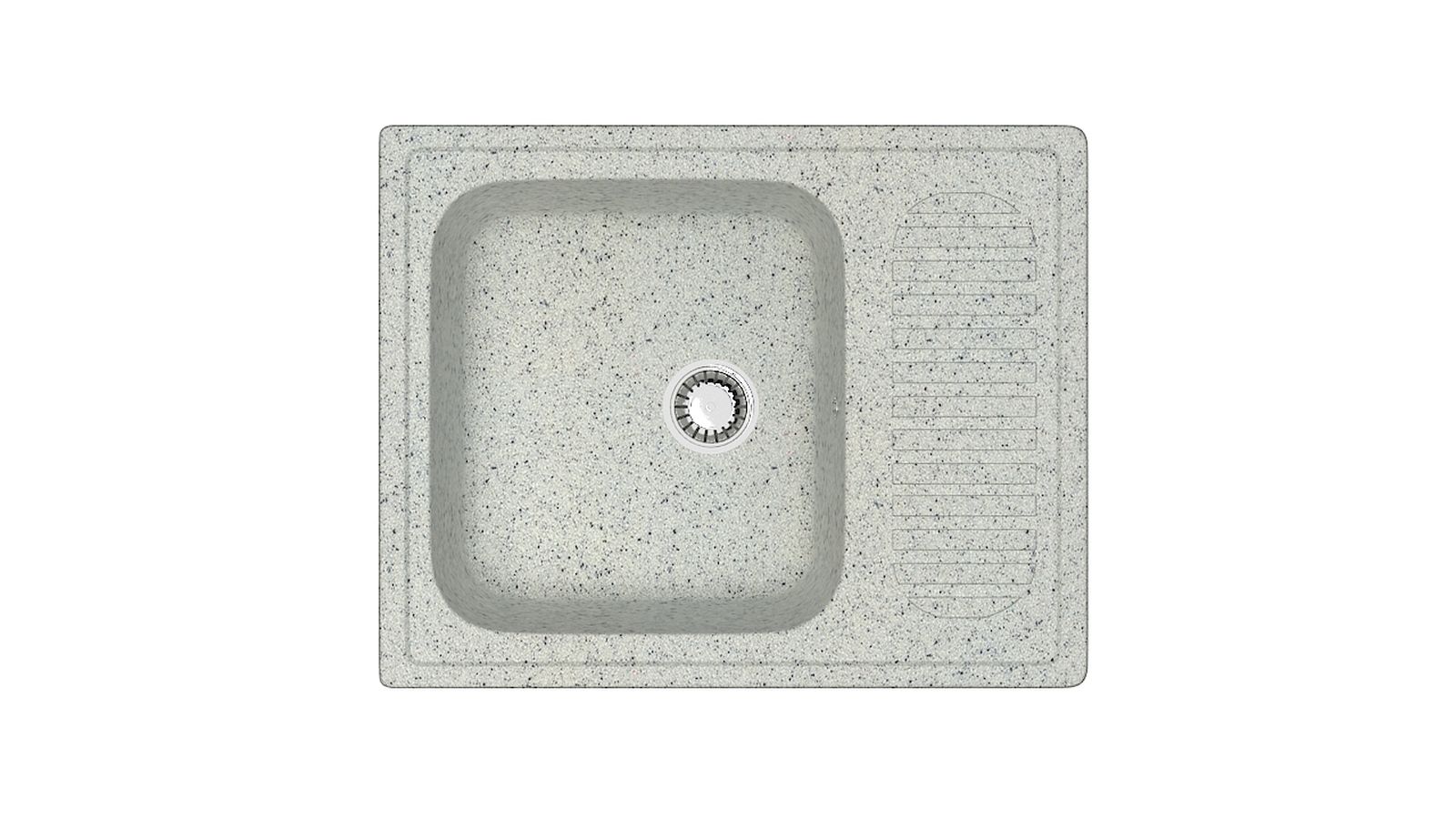 Мойка матовая 635*490*205мм, светло-серый, ZETT