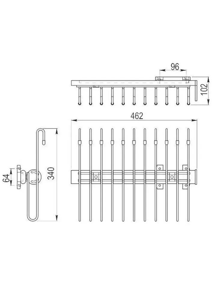 Выдвижная брючница верхнего крепления
