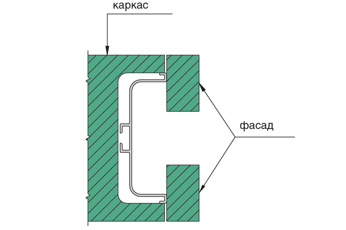 Ручка-профиль С-обр., 4,20м, ЗОЛОТО ШЛИФ.
