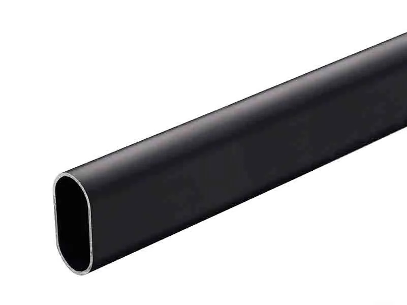 Штанга одежная овал., чёрная, 3 м