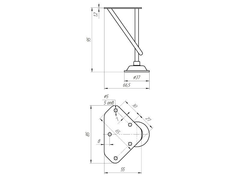 LOFT Опора H-100, чёрная